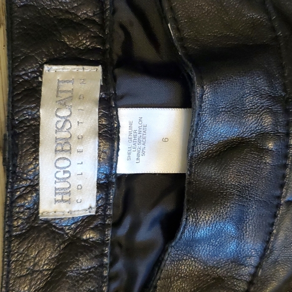 Leather Boot Cut Pants - Picture 2 of 10